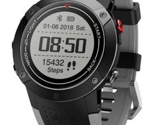 Smartwatch iUni DM18, Standby time 30 zile, GPS, BT, OLED, Rezistent la apa, Gray